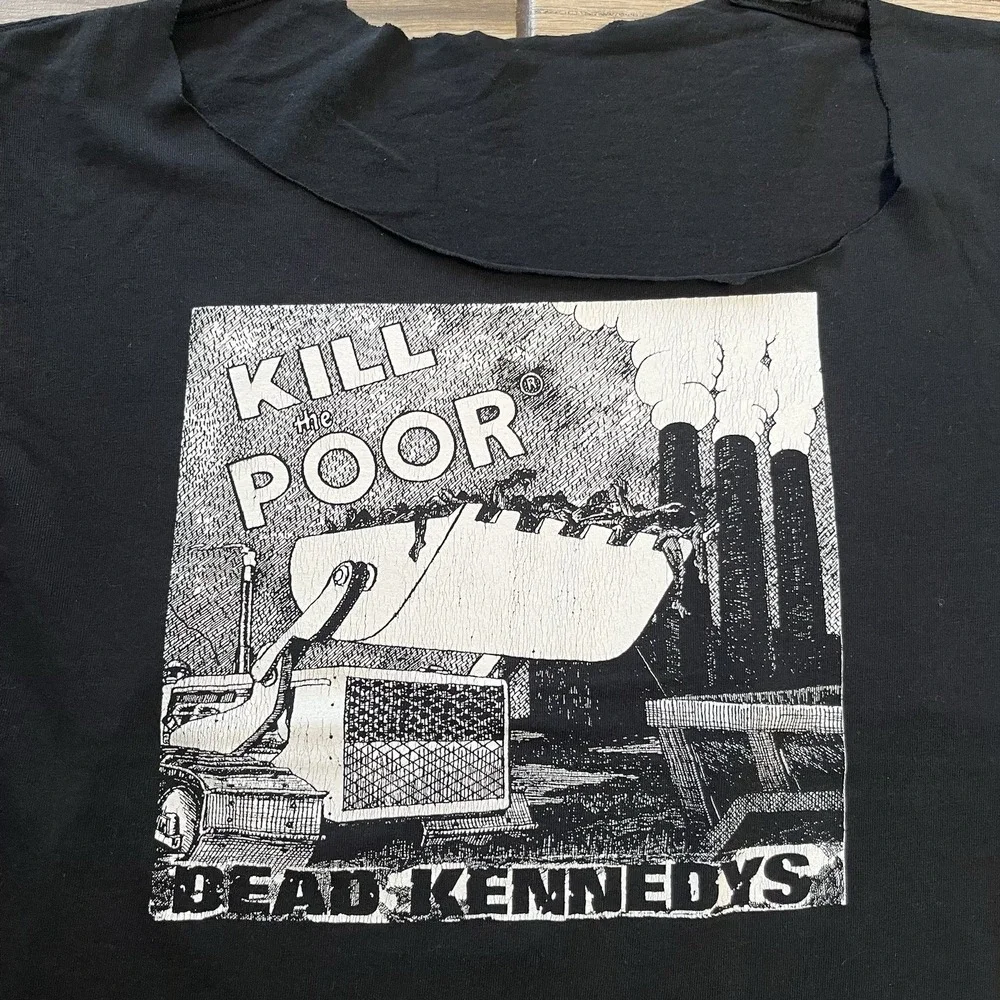 Dead Kennedys Medium Kill the Poor Vintage Anvil Black Flag Misfits Punk Cut - Picture 2 of 10